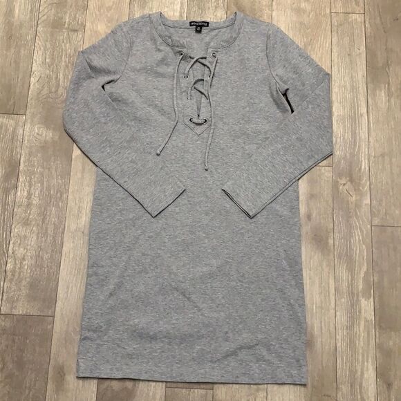 J. Crew Merchantile Lace Up Sweatshirt Dress - Picture 1 of 8